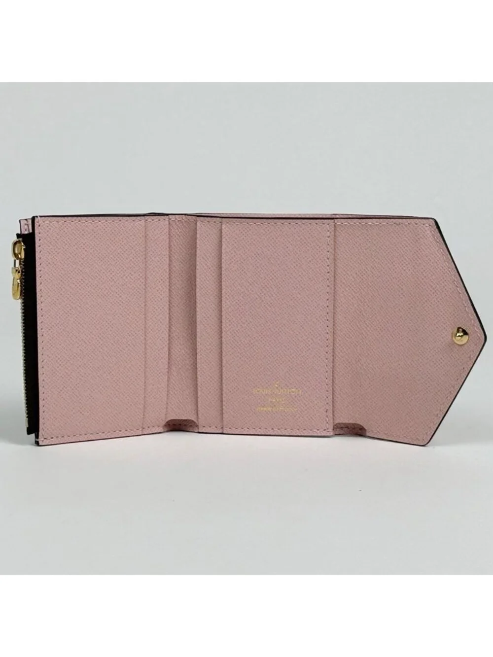 Louis Vuitton Portefeuille Zoe Trifold Wallet Compact Monogram Rose Velours